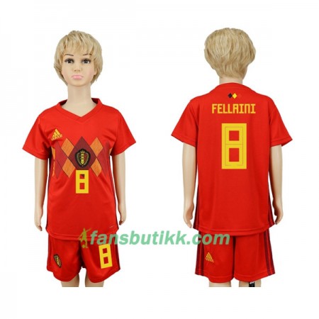 Fotball-VM 2018 Belgia drakt Fellaini 8 Barn Hjemmetrøye